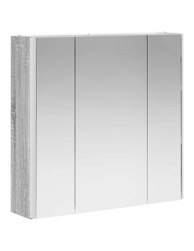 Mobiletto per specchio da bagno Grigio Sonoma