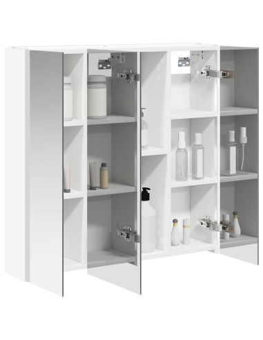Mobiletto per specchio da bagno Bianco 73.5 x 15.5 x 70 cm