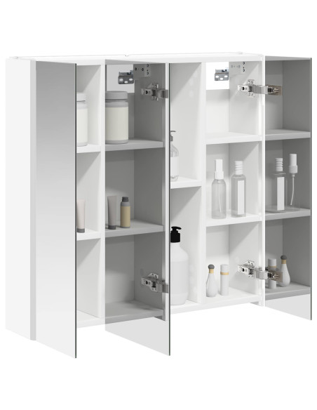 Mobiletto per specchio da bagno Bianco 73.5 x 15.5 x 70 cm
