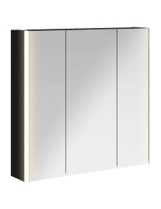 Mobiletto per specchio da bagno Rovere Nero 73.5 x 15.5 x 70 cm 2