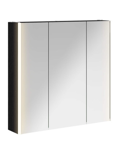 Mobiletto per specchio da bagno Rovere Nero 73.5 x 15.5 x 70 cm