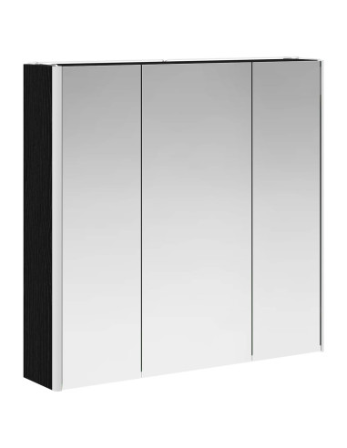 Mobiletto per specchio da bagno Rovere Nero 73.5 x 15.5 x 70 cm