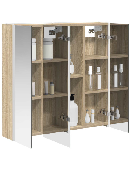Mobiletto per specchio da bagno con lo scaffale Rovere Sonoma