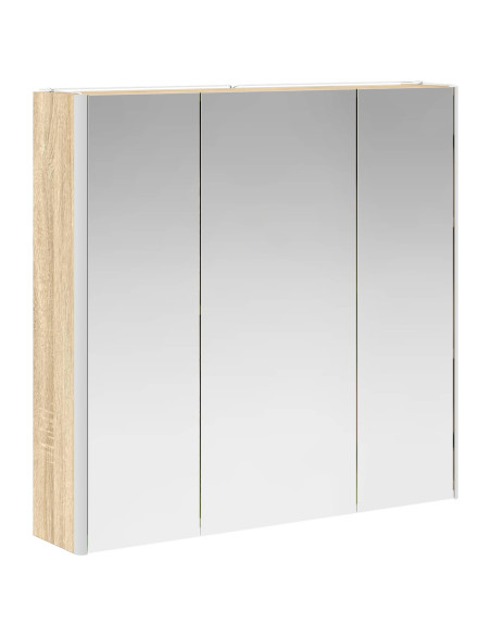 Mobiletto per specchio da bagno con lo scaffale Rovere Sonoma