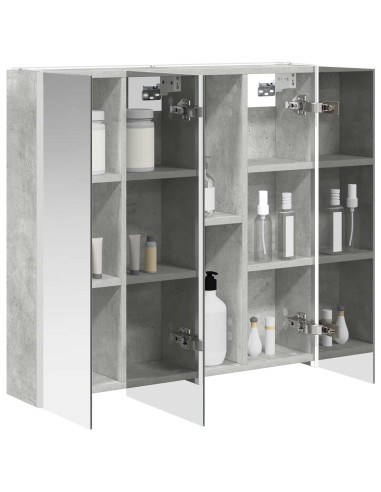 Mobiletto per specchio da bagno con lo scaffale Grigio cemento