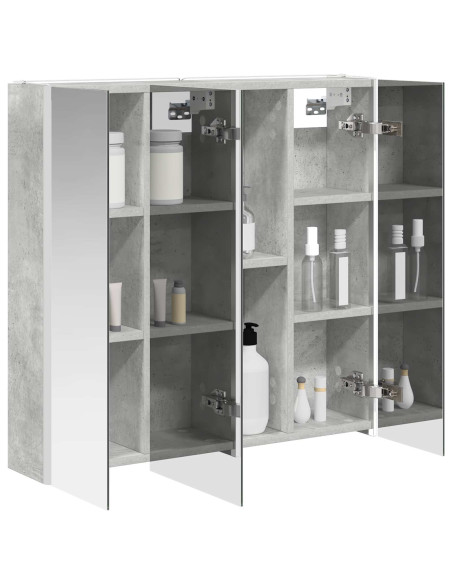 Mobiletto per specchio da bagno con lo scaffale Grigio cemento