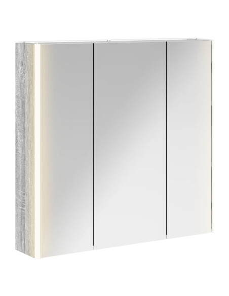Mobiletto per specchio da bagno con lo scaffale Grigio Sonoma
