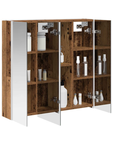 Mobiletto per specchio da bagno con lo scaffale Legno vecchio