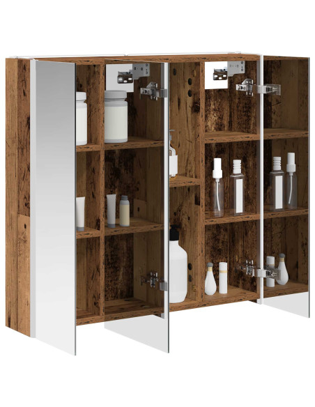 Mobiletto per specchio da bagno con lo scaffale Legno vecchio