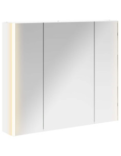 Mobiletto per specchio da bagno Bianco 83,5 x 15,5 x 70 cm 2