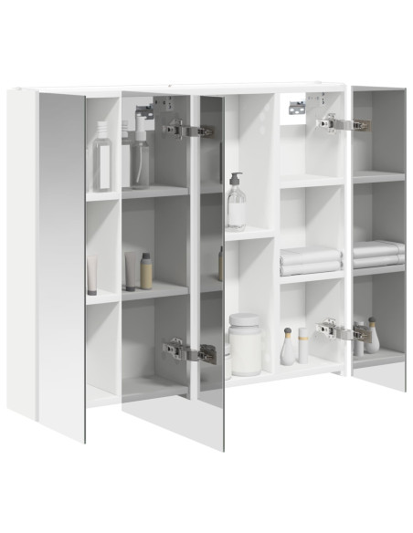 Mobiletto per specchio da bagno Bianco 83,5 x 15,5 x 70 cm