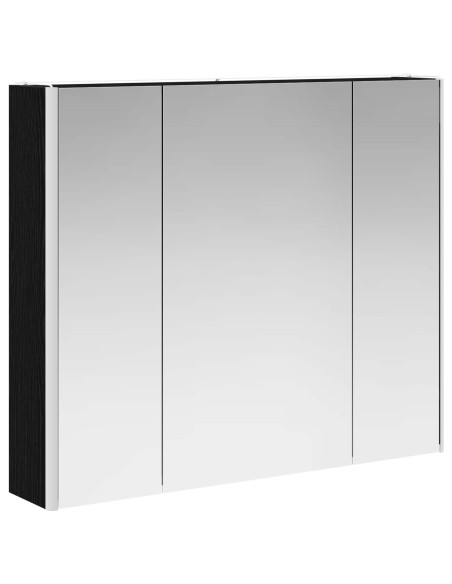 Mobiletto per specchio da bagno Rovere Nero 83,5 x 15,5 x 70 cm