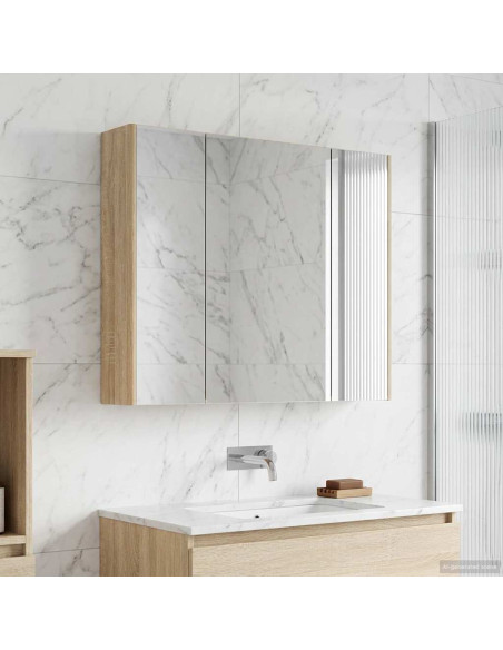 Mobiletto per specchio da bagno Rovere Sonoma
