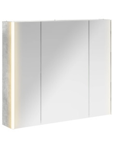 Mobiletto per specchio da bagno Grigio cemento 2