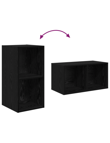 Set mobile TV 3 pcs Rovere Nero Legno multistrato