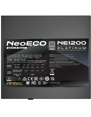 Antec NE1200 Platinum 1200W Modulare 80+ Platinum PFC Attivo ATX 3.1