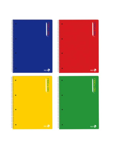 CF3QUADERNO SPIR A4 140FG 4MM ASS.