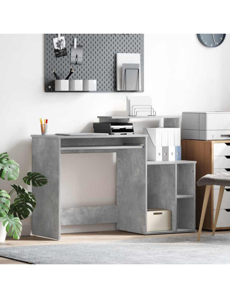 Scrivania Grigio cemento 120,5 x 44 x 88,5 cm Legno multistrato