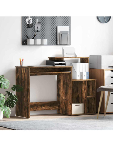 Scrivania Rovere fumé 120,5 x 44 x 88,5 cm Legno multistrato