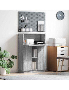 Scrivania con lo scaffale Grigio Sonoma 71,5 x 31,5 x 106,5 cm