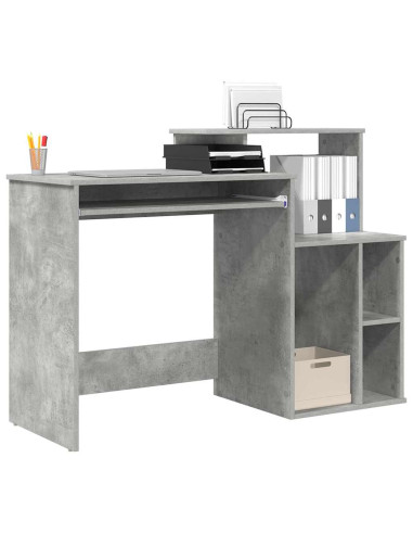 Scrivania Grigio cemento 120,5 x 44 x 88,5 cm Legno multistrato