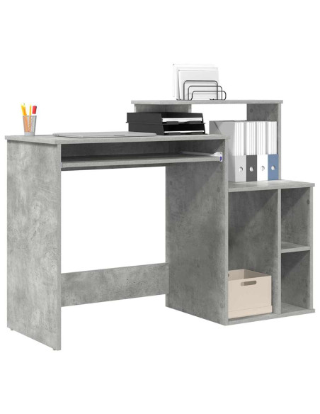 Scrivania Grigio cemento 120,5 x 44 x 88,5 cm Legno multistrato