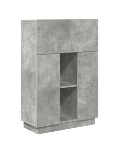 Scrivania con lo scaffale Grigio cemento 71,5 x 31,5 x 106,5 cm 2