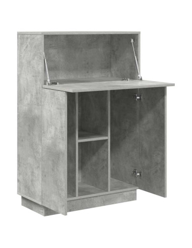 Scrivania con lo scaffale Grigio cemento 71,5 x 31,5 x 106,5 cm