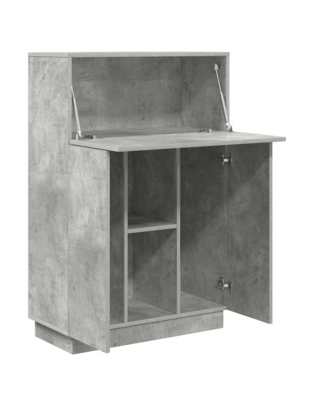 Scrivania con lo scaffale Grigio cemento 71,5 x 31,5 x 106,5 cm