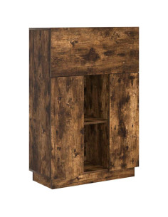 Scrivania Rovere fumé 71,5 x 31,5 x 106,5 cm Legno multistrato 2