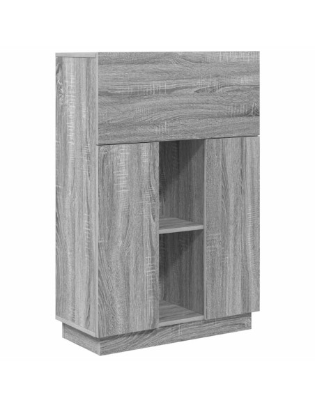 Scrivania con lo scaffale Grigio Sonoma 71,5 x 31,5 x 106,5 cm