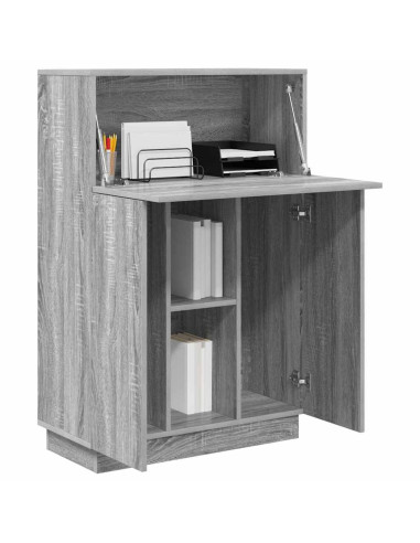 Scrivania con lo scaffale Grigio Sonoma 71,5 x 31,5 x 106,5 cm