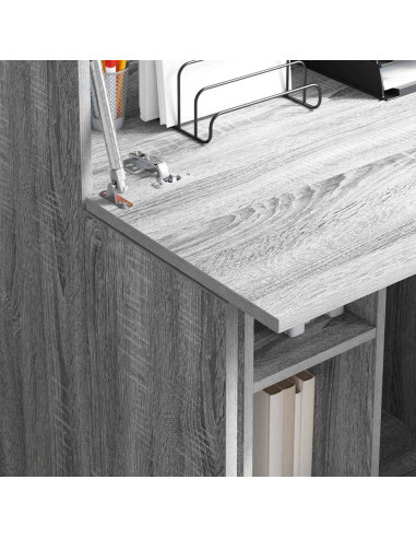Scrivania con lo scaffale Grigio Sonoma 71,5 x 31,5 x 106,5 cm