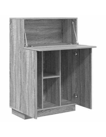 Scrivania con lo scaffale Grigio Sonoma 71,5 x 31,5 x 106,5 cm