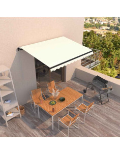 Tenda da Sole Retrattile Manuale 400x300 cm Crema