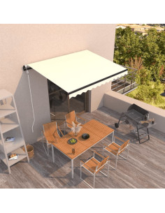 Tenda da Sole Retrattile Automatica 400x300 cm Crema
