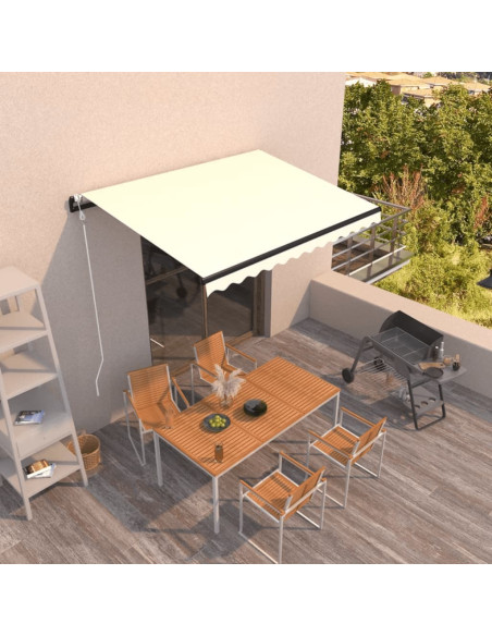 Tenda da Sole Retrattile Automatica 400x300 cm Crema