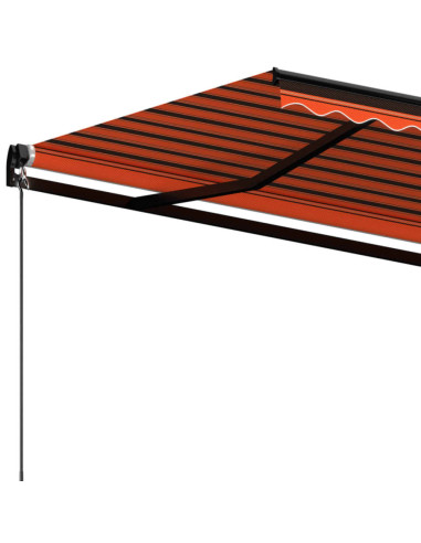 Tenda da Sole Retrattile Manuale 400x300 cm Arancione e Marrone