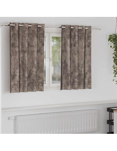 Tende in Velluto 2 pcs Cappuccino 140 x 140 cm Velluto