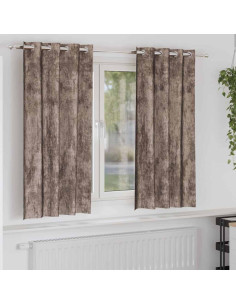 Tende in Velluto 2 pcs Cappuccino 175 x 140 cm Velluto