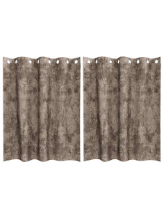 Tende in Velluto 2 pcs Cappuccino 140 x 140 cm Velluto 2