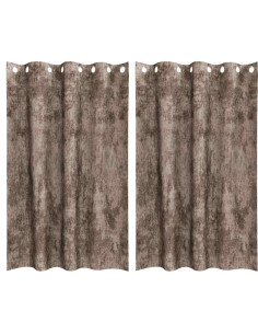 Tende in Velluto 2 pcs Cappuccino 175 x 140 cm Velluto 2