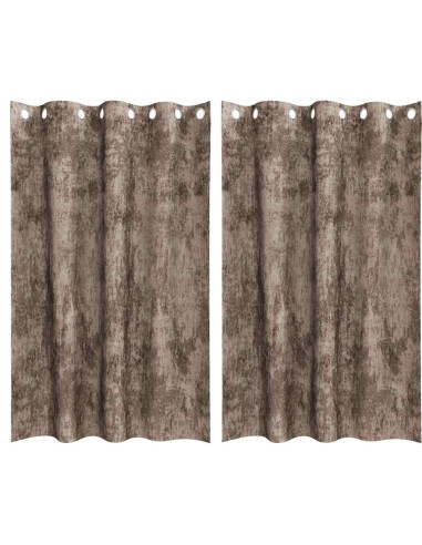 Tende in Velluto 2 pcs Cappuccino 175 x 140 cm Velluto
