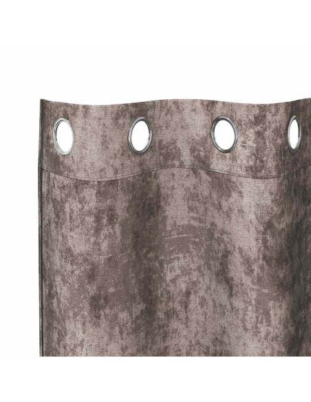 Tende in Velluto 2 pcs Cappuccino 245 x 140 cm Velluto