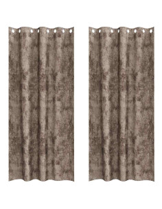 Tende in Velluto 2 pcs Cappuccino 260 x 140 cm Velluto 2