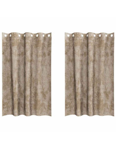 Tende in Velluto con tende 2 pcs Champagne 175 x 140 cm Velluto 2