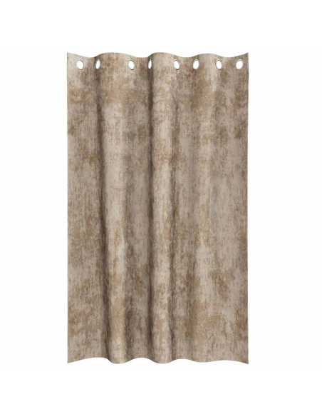 Tende in Velluto con tende 2 pcs Champagne 175 x 140 cm Velluto