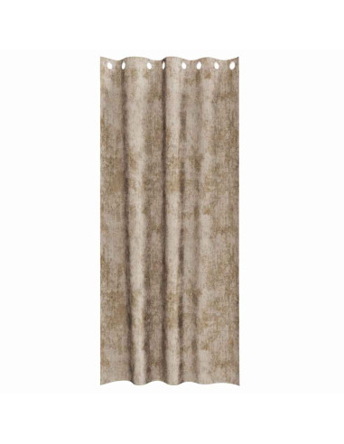 Tende in Velluto con tende 2 pcs Champagne 260 x 140 cm Velluto