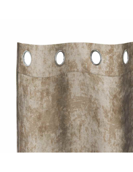 Tende in Velluto con tende 2 pcs Champagne 260 x 140 cm Velluto