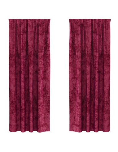 Tende in Velluto 2 pcs Rosso vino 245 x 140 cm Velluto